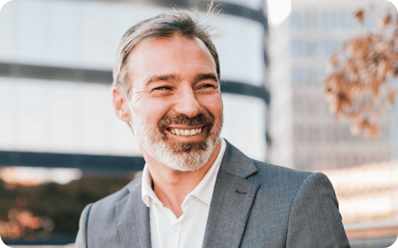 man smiling