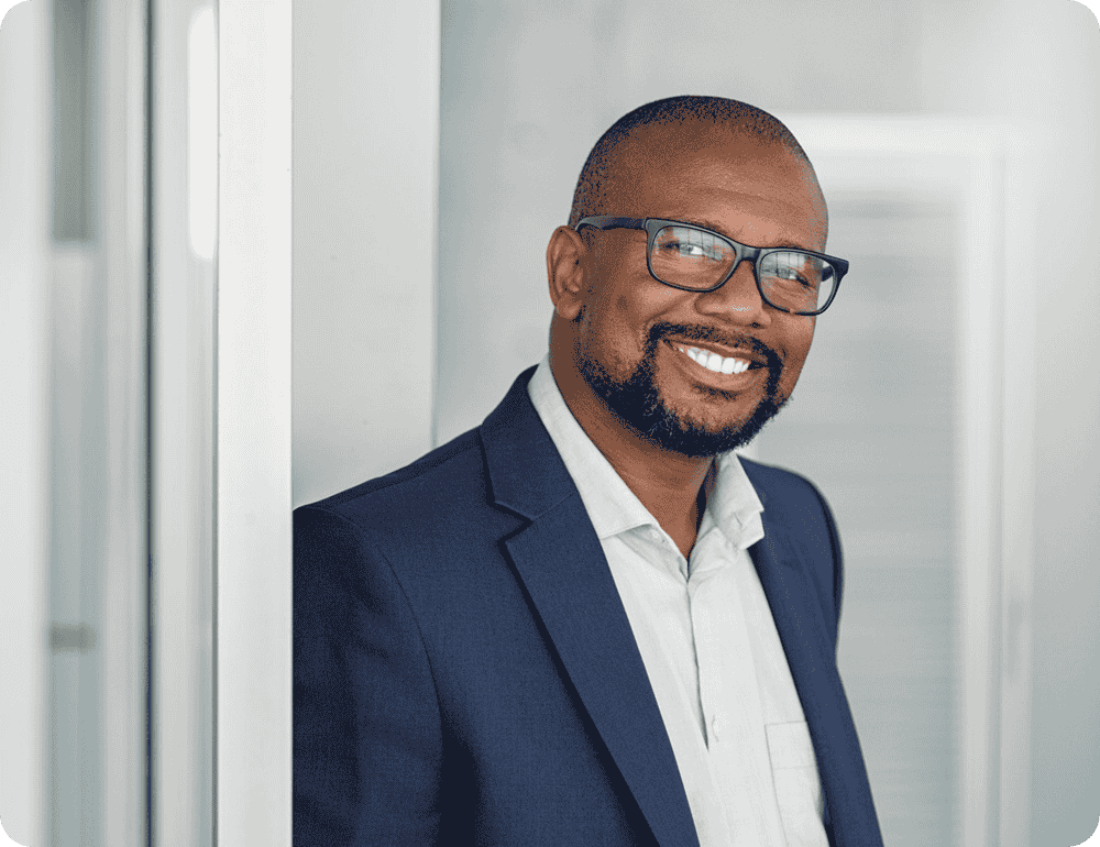 man in suit smiling