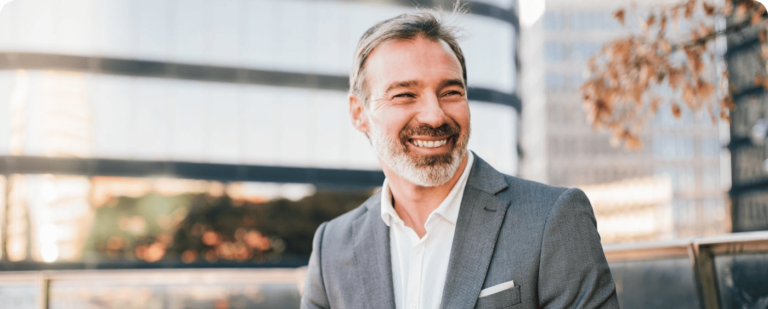 business man smiling