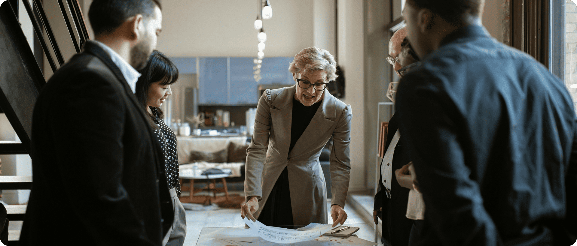 Talent acquisition specialist from OneAccord collaborating with a hiring manager to design a strategic recruitment plan in an office.