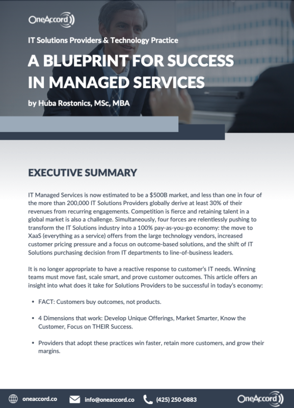 A Blueprint for Success in Managed Services